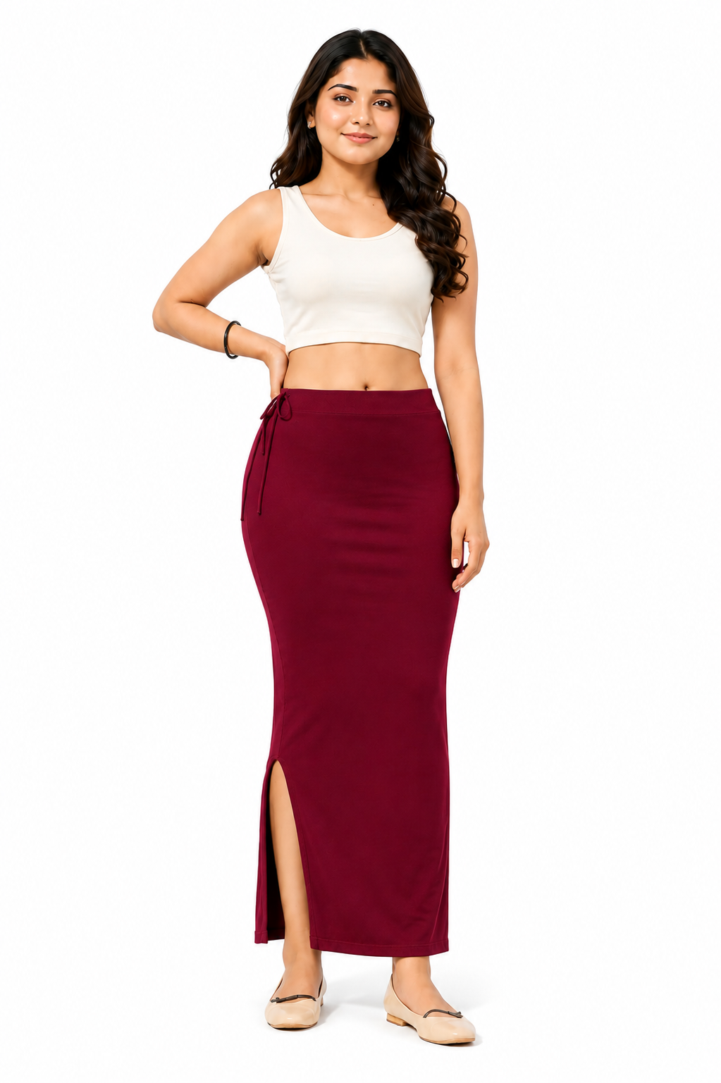 ComfyShape Premium Saree Shapewear-Maroon