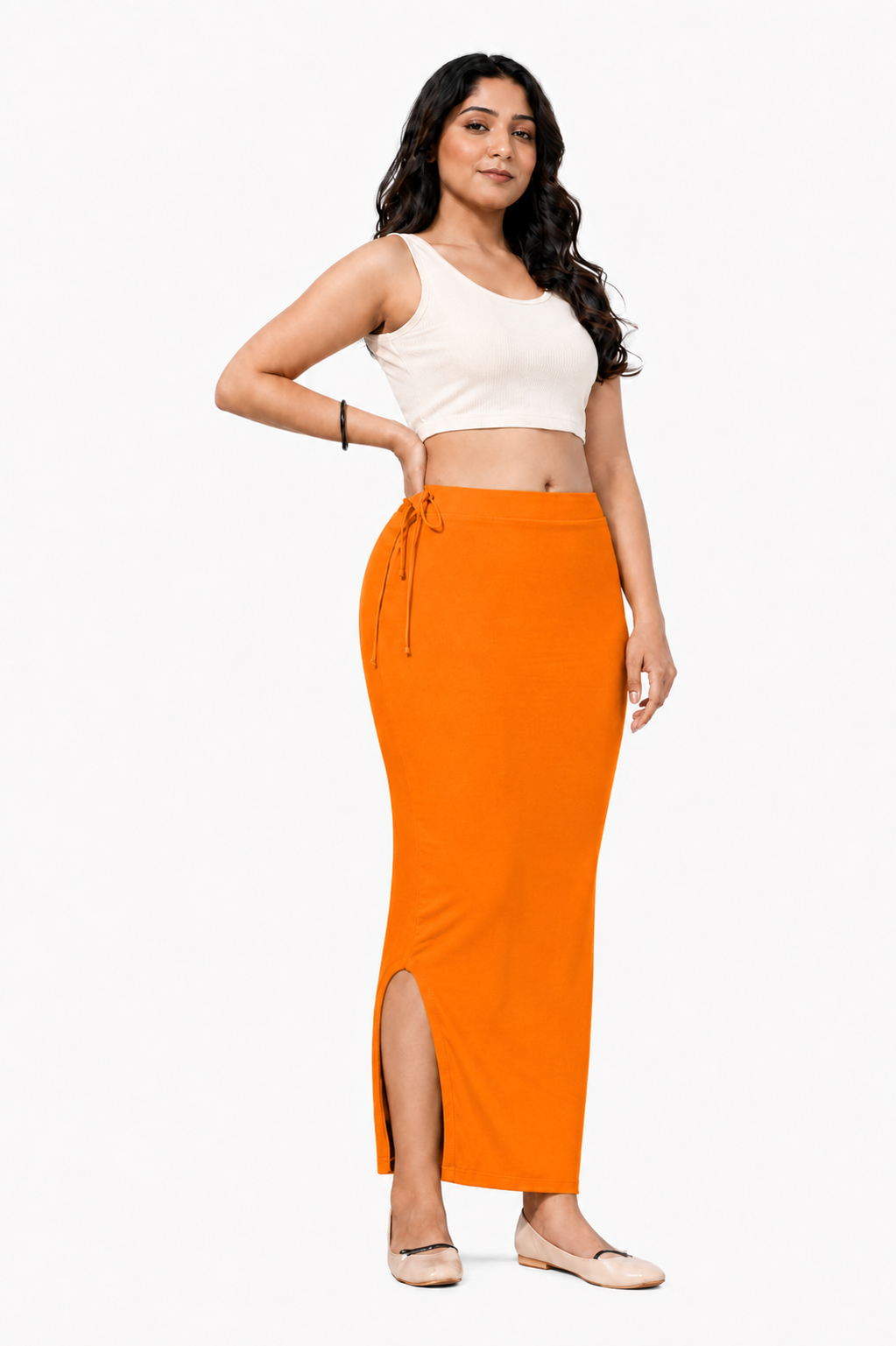 ComfyShape Premium Saree Shapewear-Orange